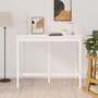 Voir la diapositive 1 : VIDAXL Table de bar Blanc 140x80x110 cm Bois massif de pin