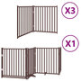 Voir la diapositive 2 : VIDAXL Barriere pour chien porte pliable 10 panneaux bois de peuplier