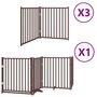 Voir la diapositive 2 : VIDAXL Barriere pour chien porte pliable 10 panneaux bois de peuplier
