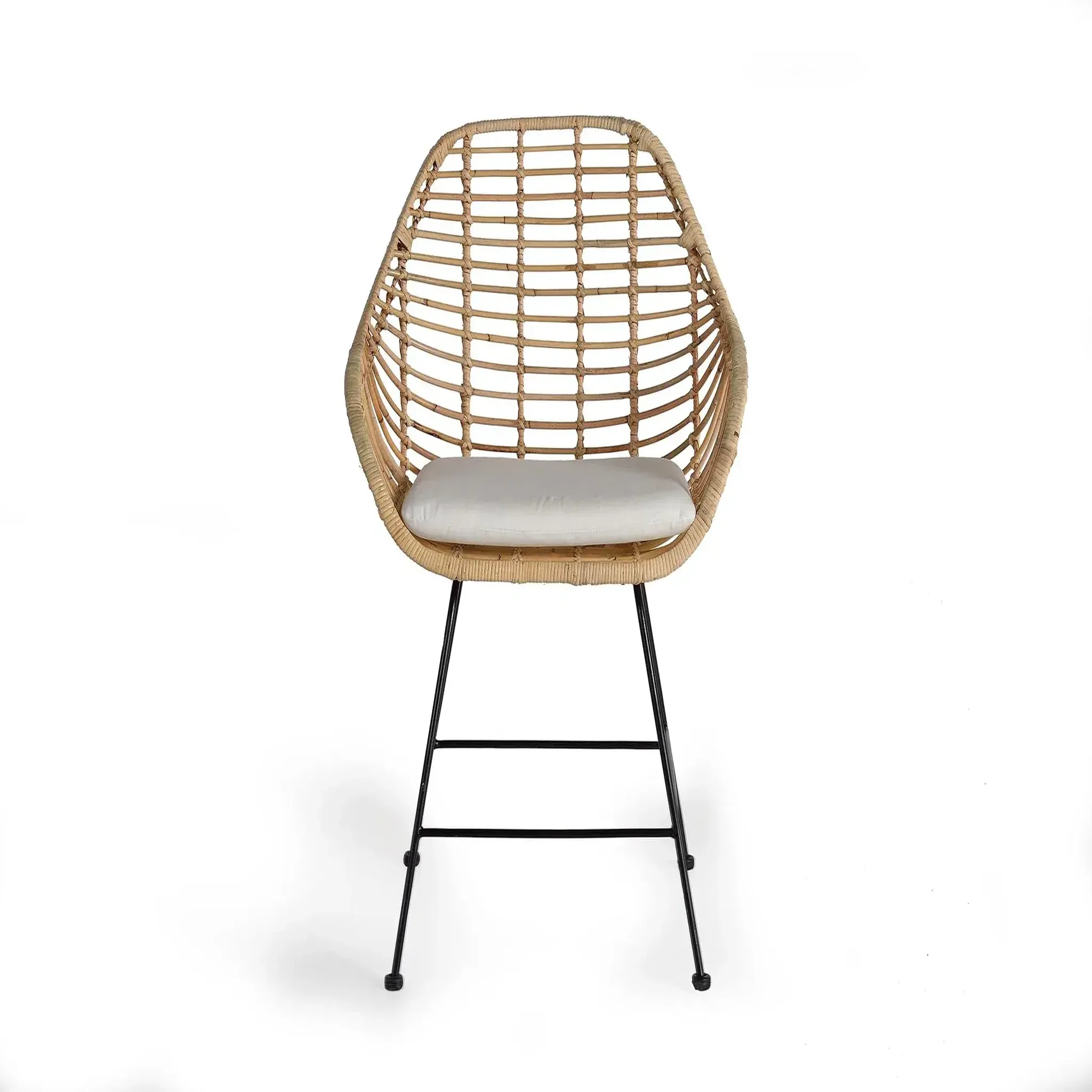 Voir la diapositive 2 : GINER Y COLOMER SL Lot de 2 chaises de rotin naturel 66 cm style méditerranéen