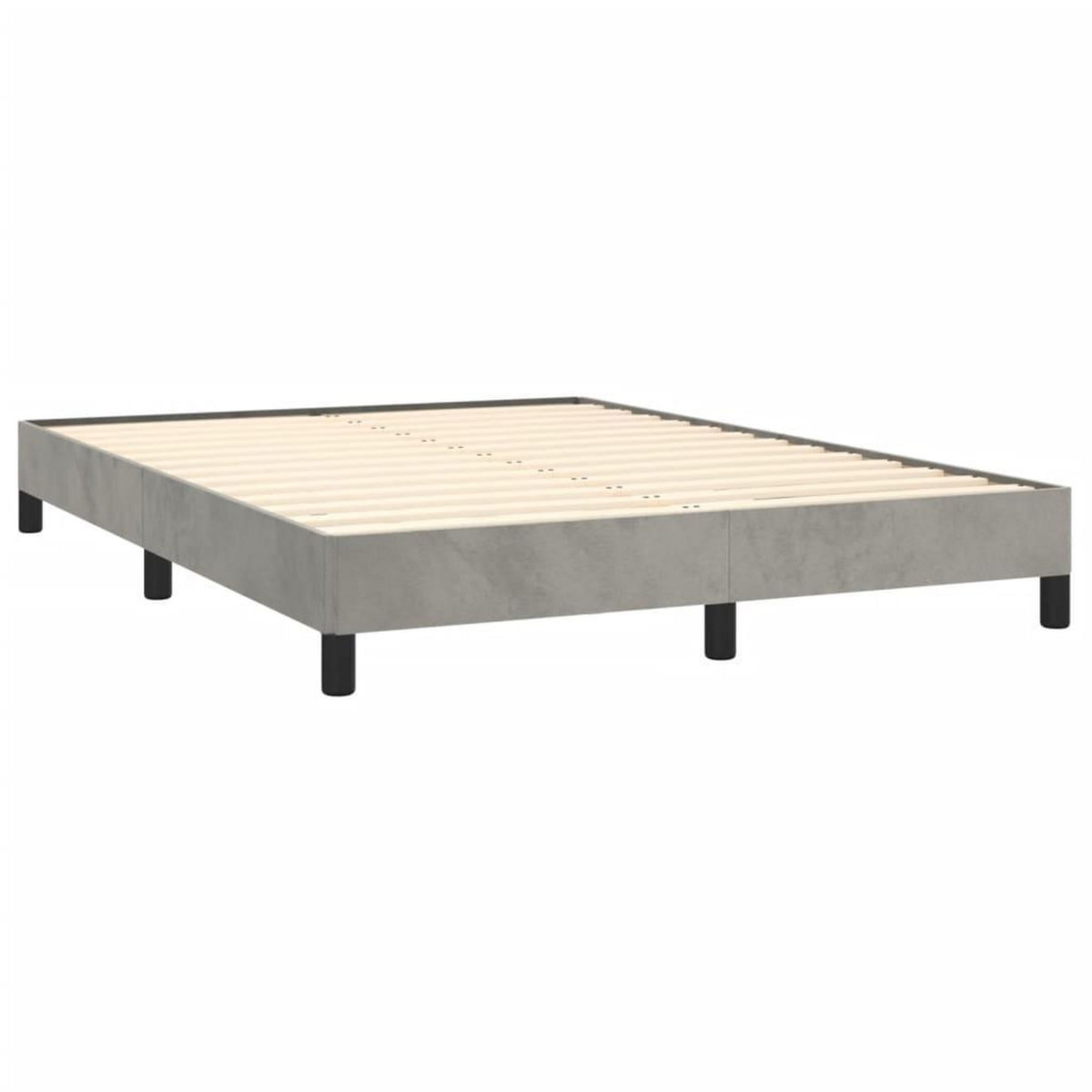 VIDAXL Cadre de lit sans matelas gris clair 140x200 cm velours