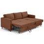 Voir la diapositive 2 : LISA DESIGN Jake - canapé d'angle droit 4 places convertible avec coffre en tissu velours relief
