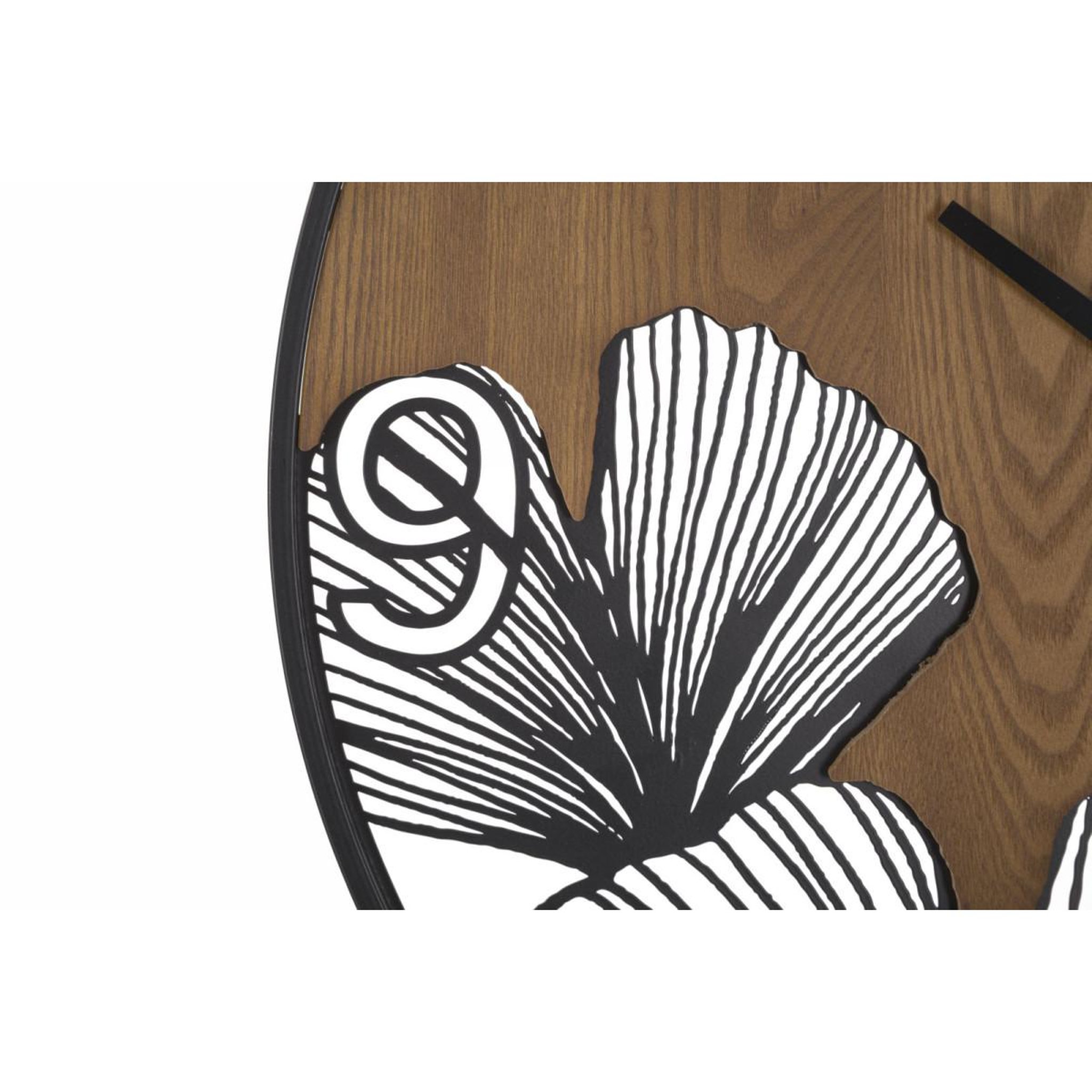 Voir la diapositive 3 : Paris Prix Horloge murale design  super leaf  60cm marron & noir