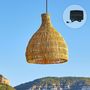 Voir la diapositive 2 : Lumisky Suspension solaire bohème BELLA Beige Herbe marine H38cm