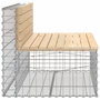 Voir la diapositive 4 : VIDAXL Banc de jardin design de gabion 103x70x65 cm bois massif de pin