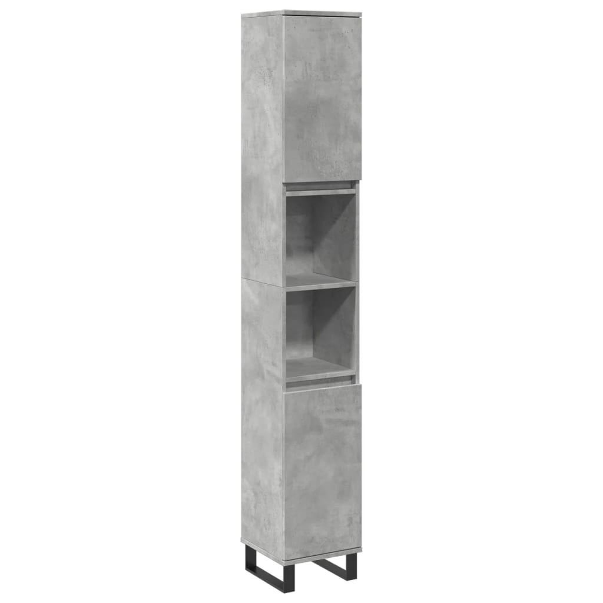Voir la diapositive 2 : VIDAXL Armoire de salle de bain gris beton 30x30x190 cm