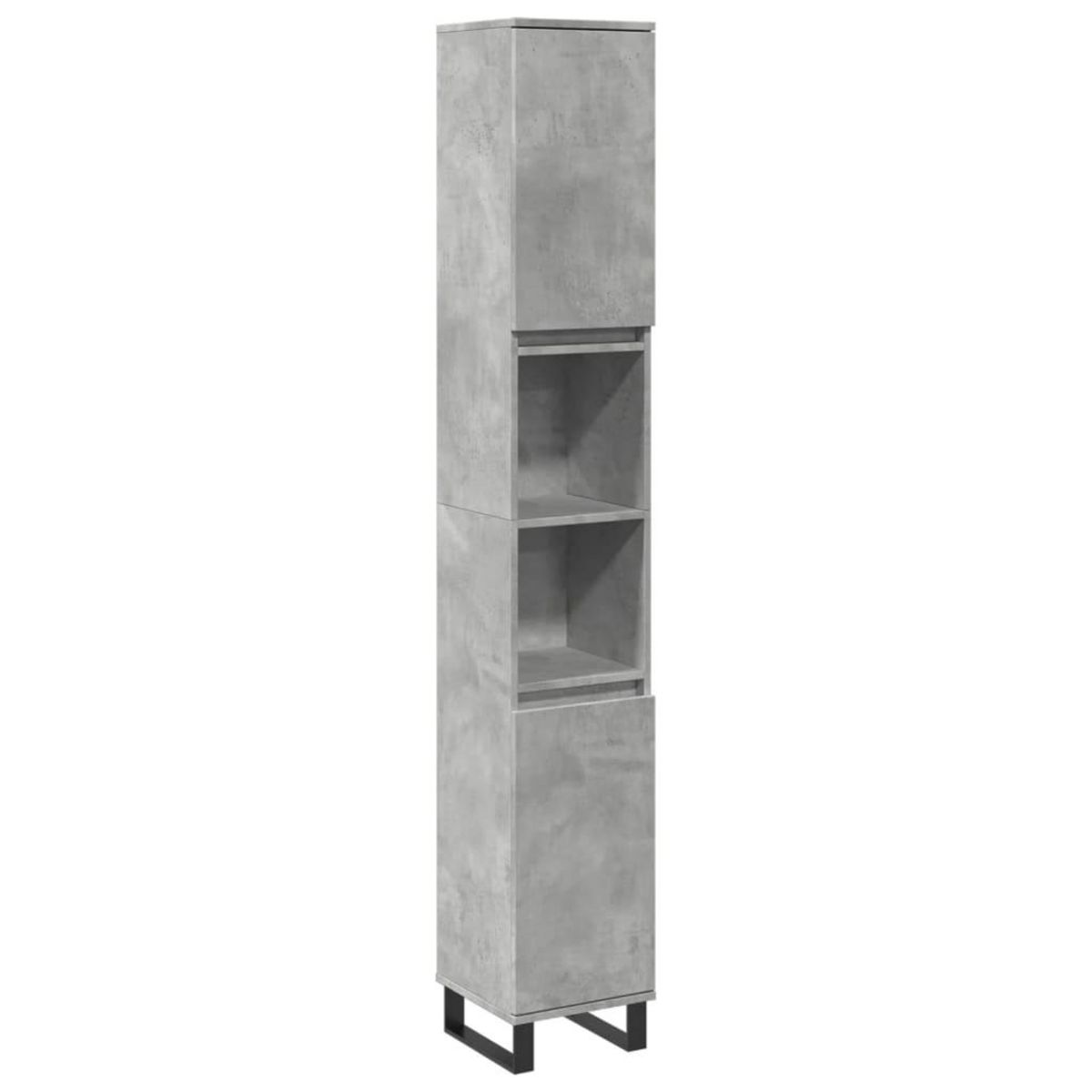 VIDAXL Armoire de salle de bain gris beton 30x30x190 cm