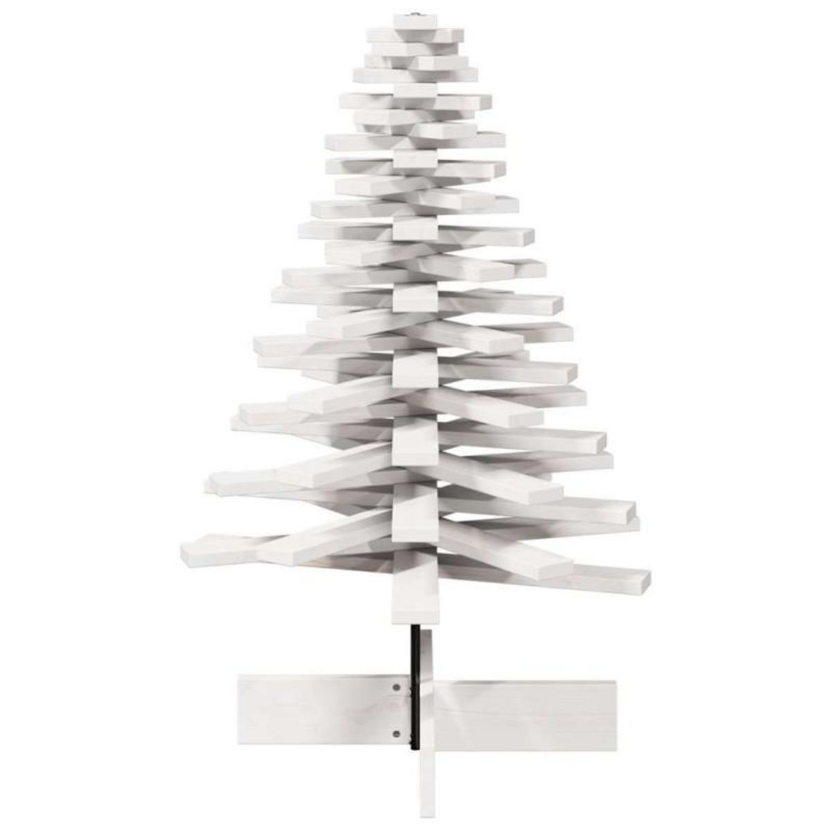 VIDAXL Arbre de Noël en bois pour décoration blanc 100 cm pin massif