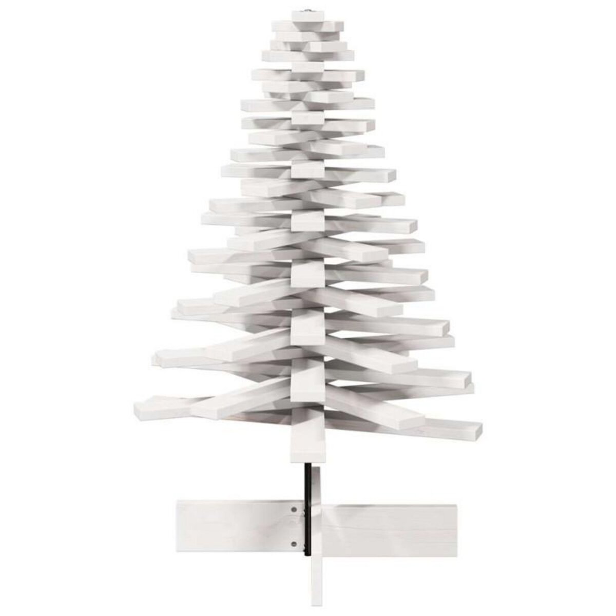 VIDAXL Arbre de Noël en bois pour décoration blanc 100 cm pin massif