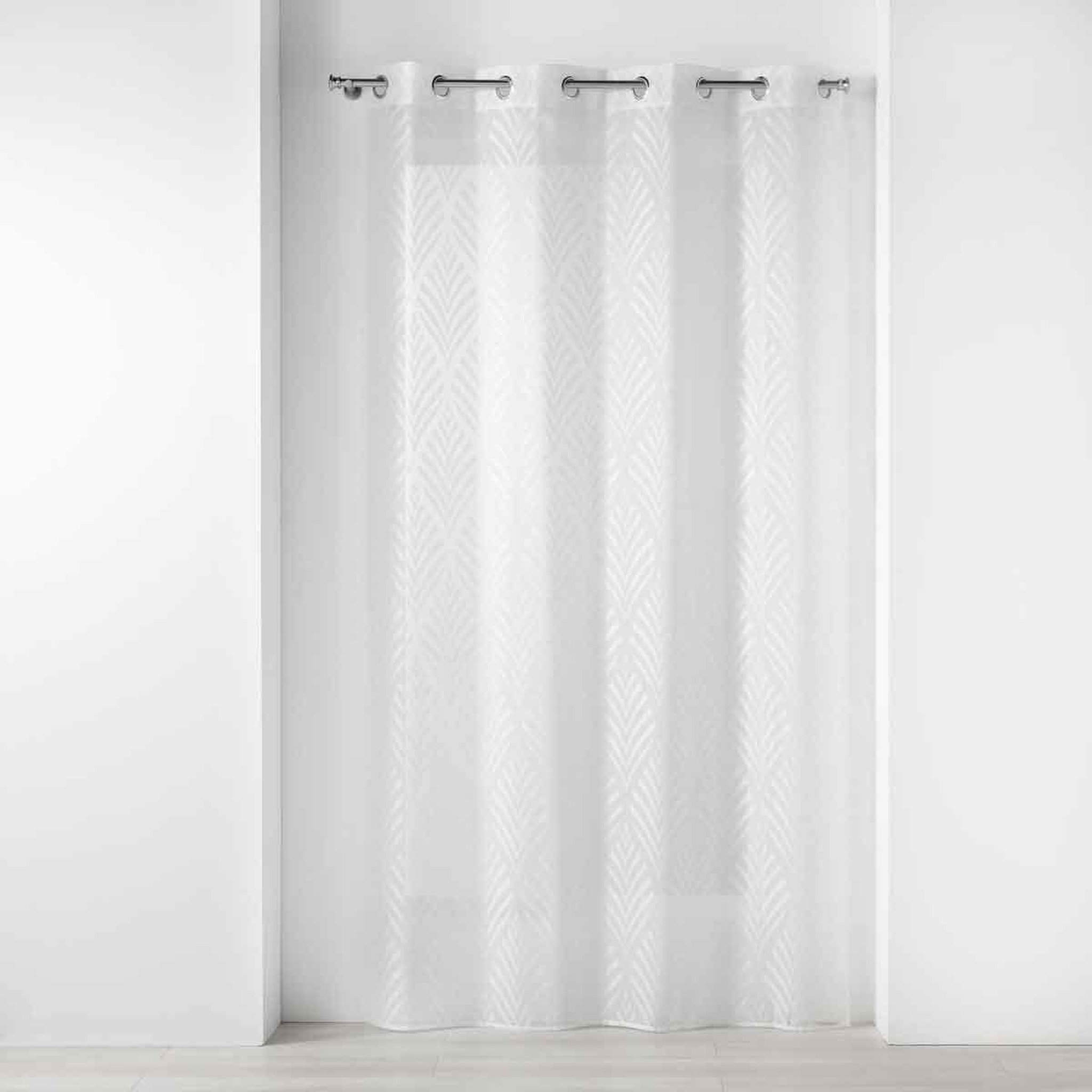 Douceur d'Intérieur Rideau voilage à œillets  poesia  140x280cm blanc