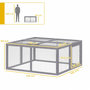 Voir la diapositive 3 : PAWHUT Clapier bois pliable portable - cage à lapin enclos 1,2m² - gris