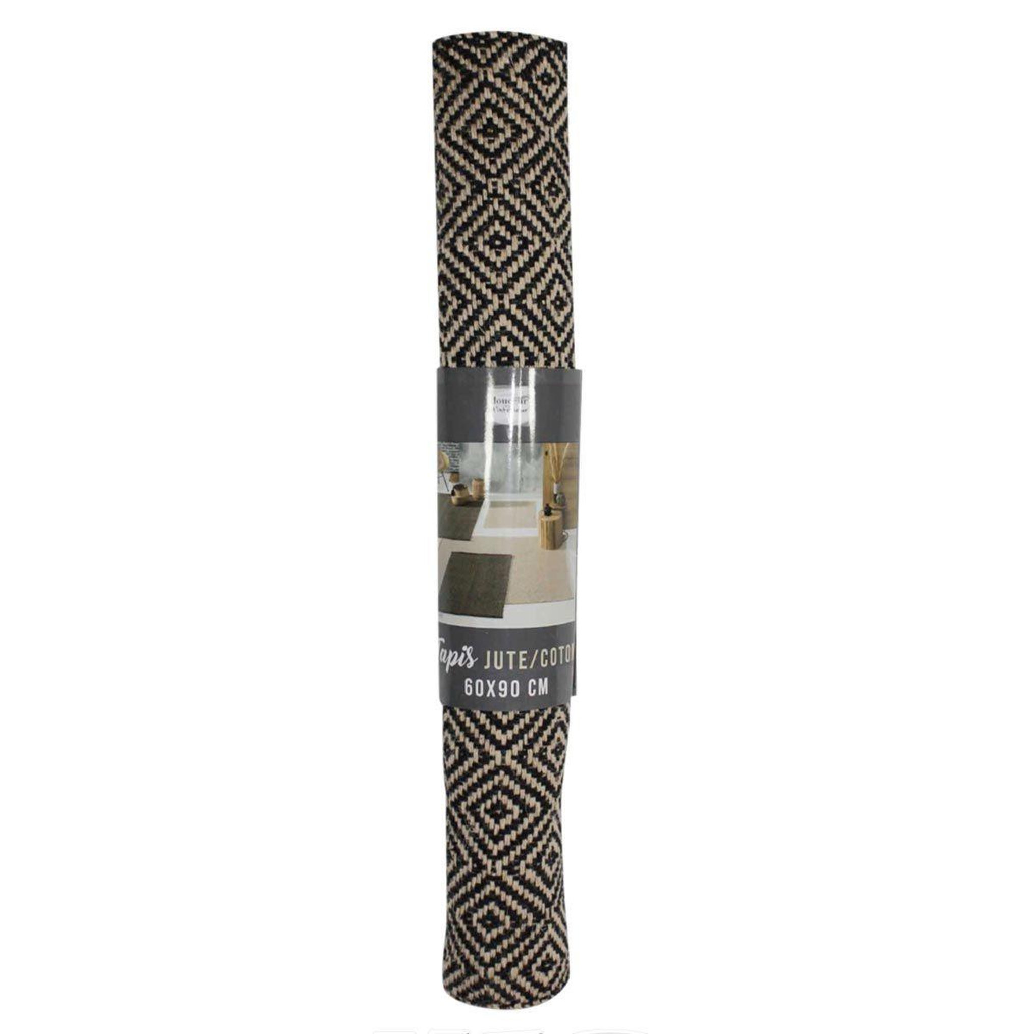 Voir la diapositive 5 : Douceur d'Intérieur Tapis déco en jute  livio  60x90cm noir