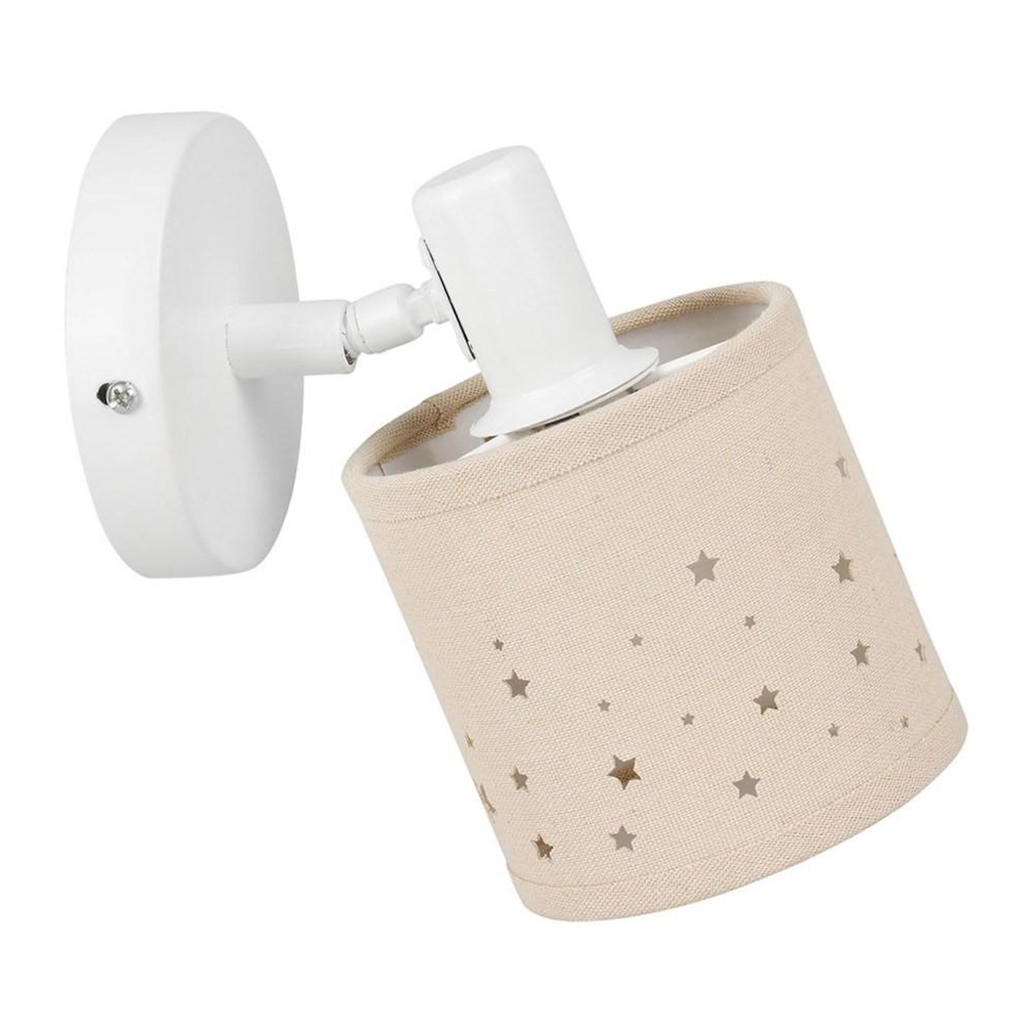 OSTARIA Spot patère orientable 1 abat-jour Lin beige