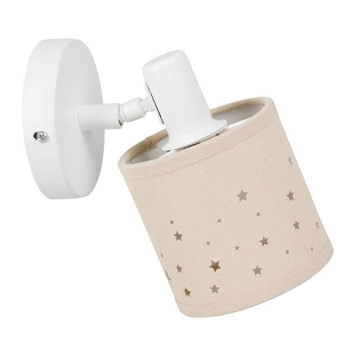 OSTARIA Spot patère orientable 1 abat-jour Lin beige