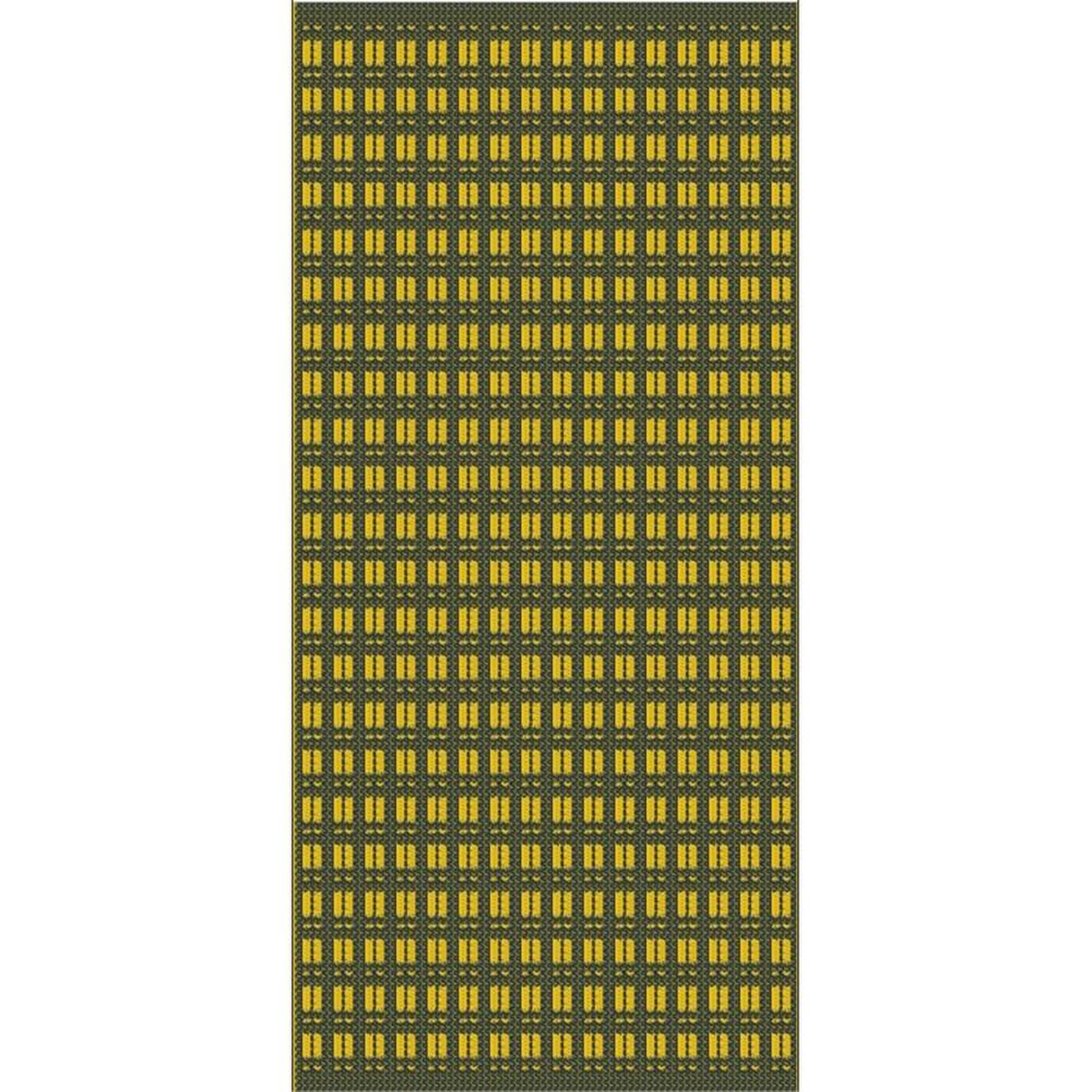 Proloisirs Tapis d'extérieur pour salon détente ou repas moutarde/graphite 240 x 150 cm