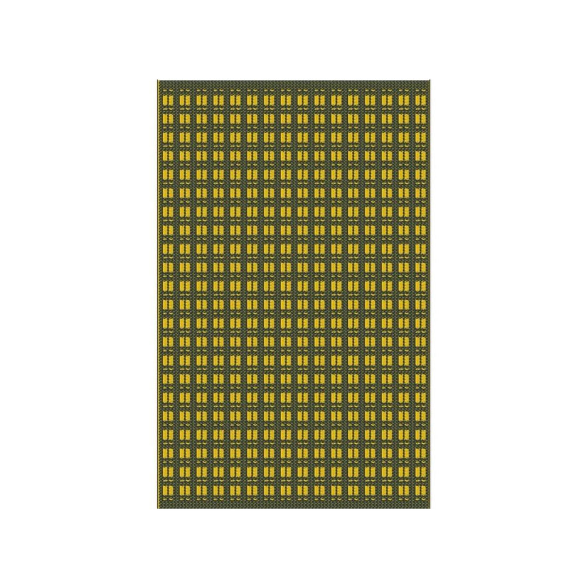 Proloisirs Tapis d'extérieur pour salon détente ou repas moutarde/graphite 240 x 150 cm