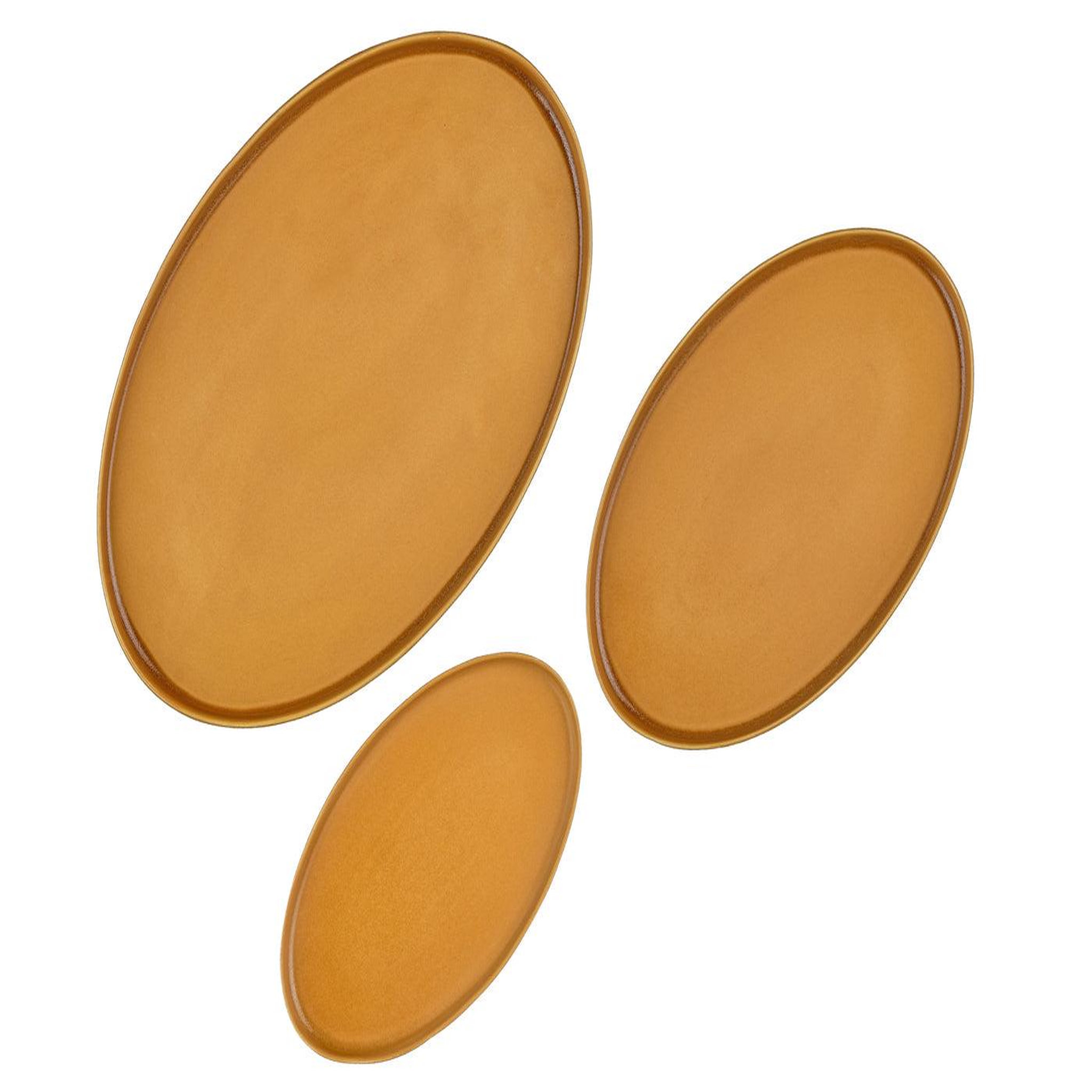 BJORN Plateau de service scandi - 3 pièces - ocre
