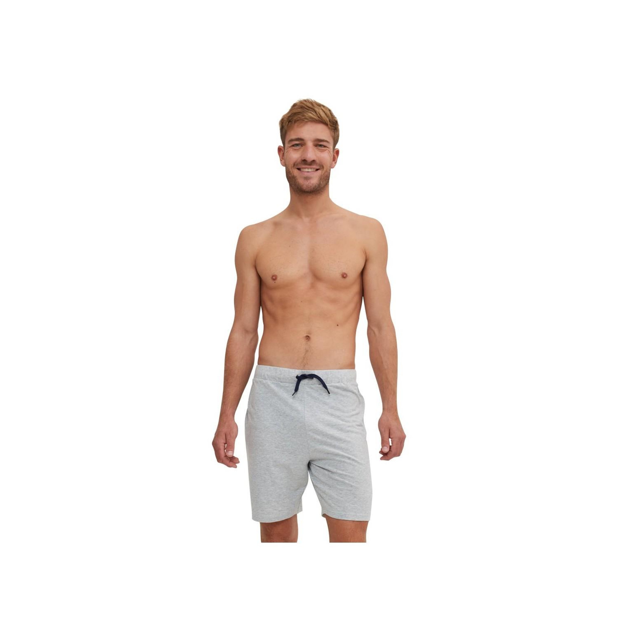 Voir la diapositive 3 : SERGE BLANCO Ensemble pyjama court tshirt col rond homme en coton