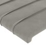 Voir la diapositive 5 : VIDAXL Tete de lit avec oreilles Gris clair 183x23x78/88 cm Velours