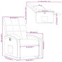 Voir la diapositive 6 : VIDAXL Fauteuil inclinable electrique creme tissu