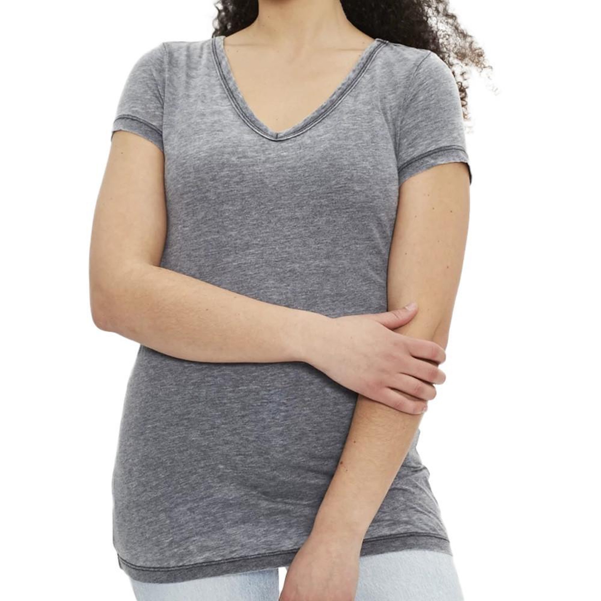 Only T shirt  Femme Only Wrongly. Coloris disponibles : Gris
