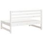 Voir la diapositive 5 : VIDAXL Canape central de jardin blanc 120x80 cm bois de pin massif