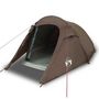 Voir la diapositive 2 : VIDAXL Tente de camping tunnel 3 personnes marron impermeable