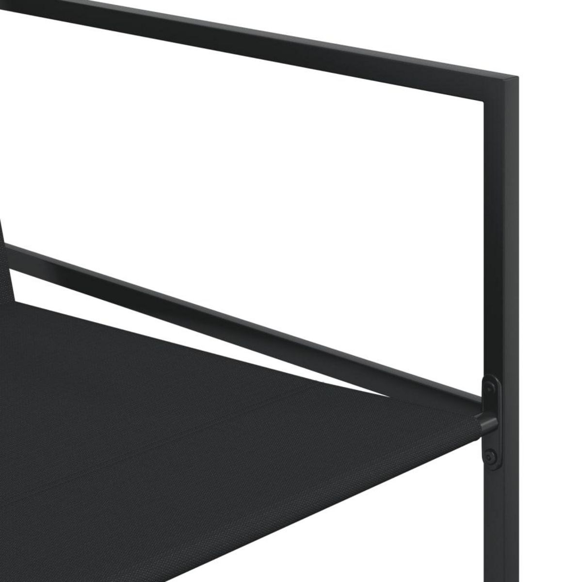 VIDAXL Ensemble a manger de jardin 17 pcs noir textilene