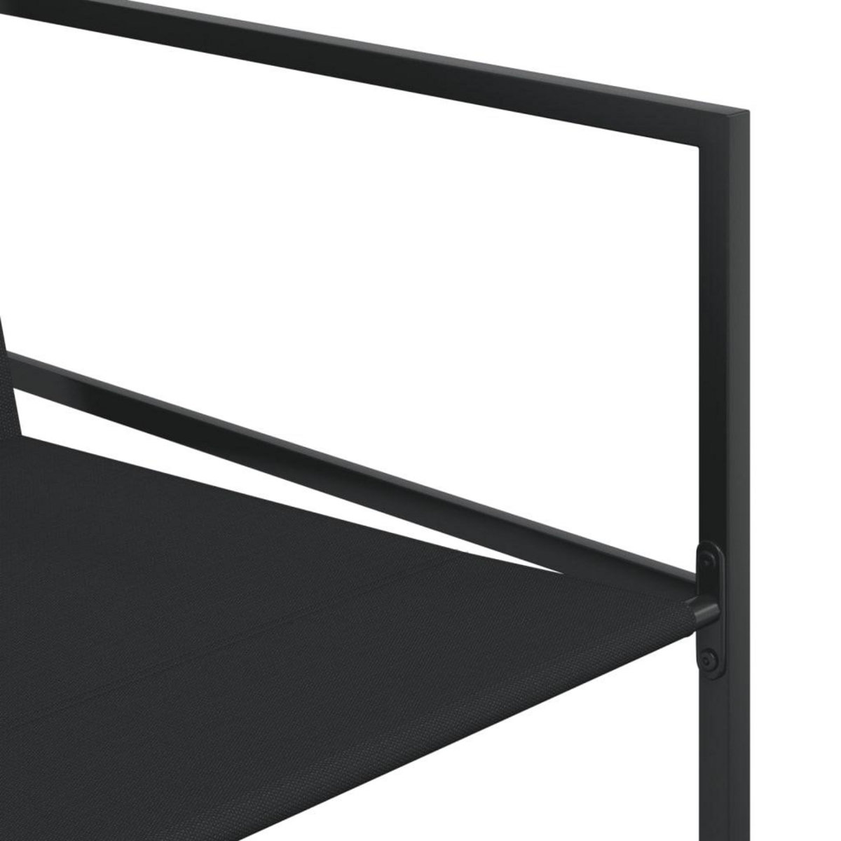 VIDAXL Ensemble a manger de jardin 17 pcs noir textilene