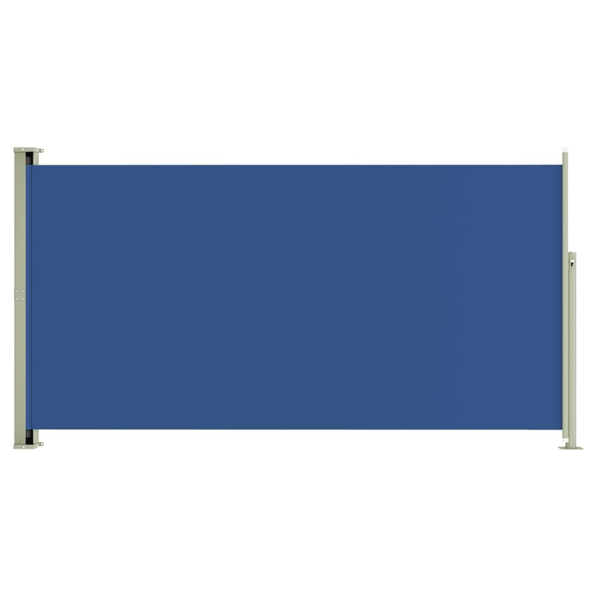 Voir la diapositive 2 : VIDAXL Auvent lateral retractable de patio 160x300 cm Bleu