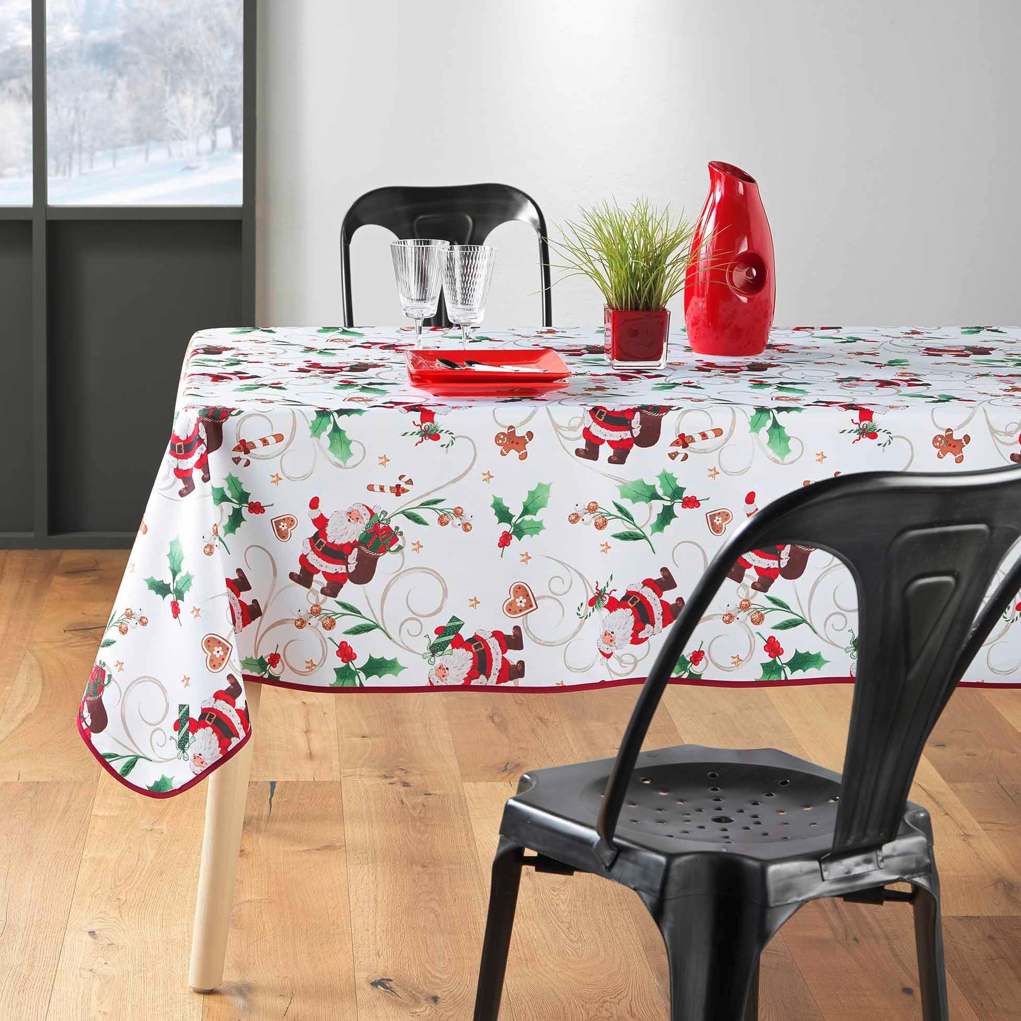 Voir la diapositive 4 : Eden Nappe rectangle père noel enchanté