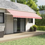 Voir la diapositive 1 : VIDAXL Tissu de remplacement pour auvent rayures rouges et blanches