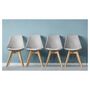 Voir la diapositive 1 : Lot de 4 chaises pieds bois massif LYDIA