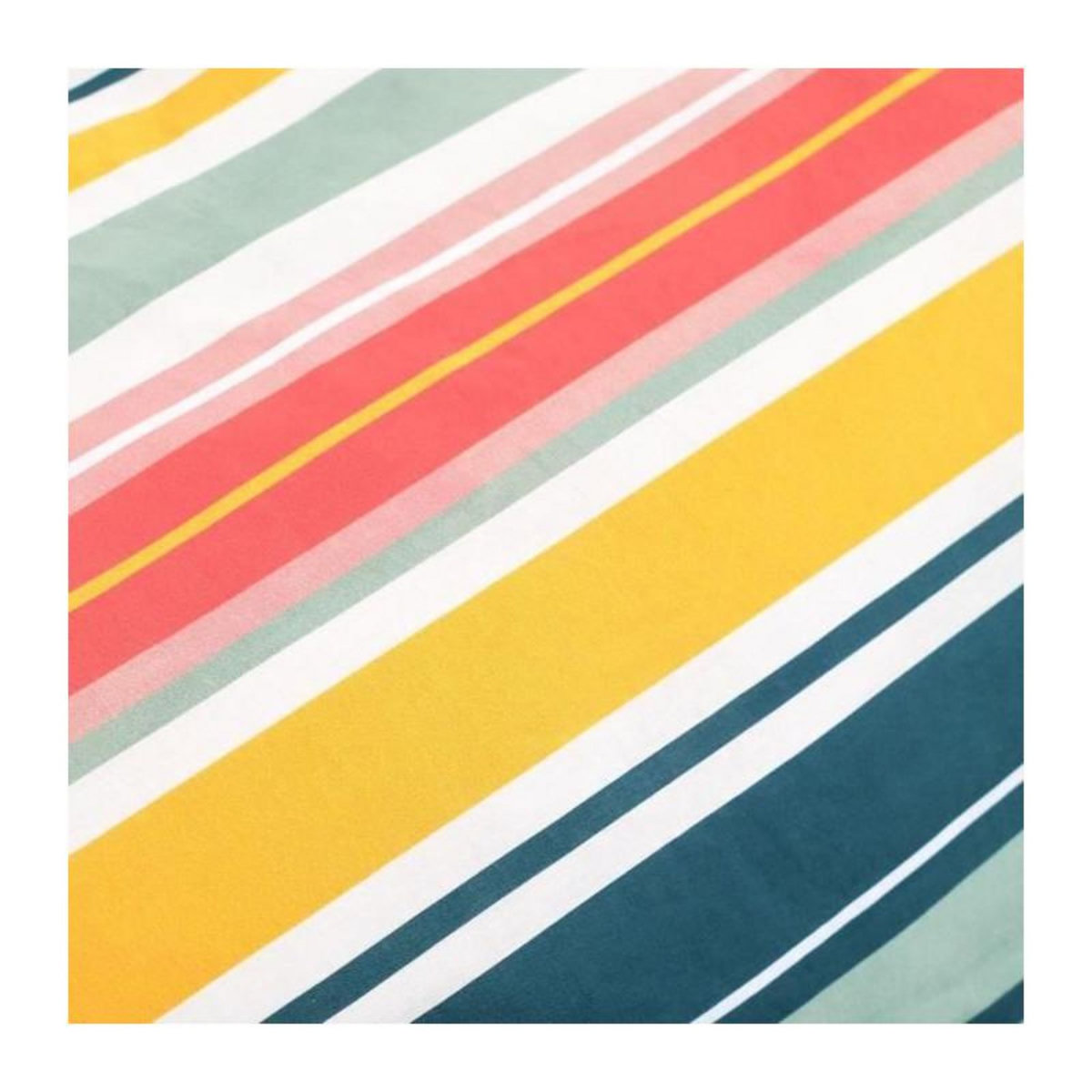 Today Parure de lit - TODAY - Sunshine - 11.23 imprimé rayé - 2 personnes - 220 x 240 cm - 100% Coton 57 fils