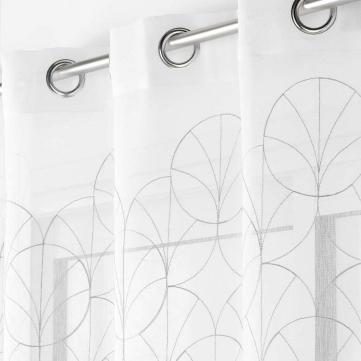 Paris Prix Rideau Voilage à Œillets  Felicia  140x240cm Argent