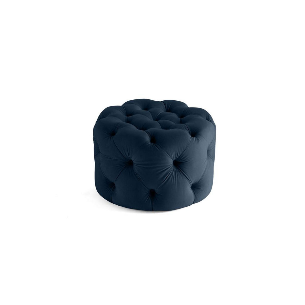 LISA DESIGN Gallata - pouf chesterfield rond - en velours