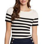 MORGAN T Shirt Beige//Doré Femme Morgan MPIA. Coloris disponibles : Noir