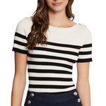 MORGAN T Shirt Beige//Doré Femme Morgan MPIA. Coloris disponibles : Noir