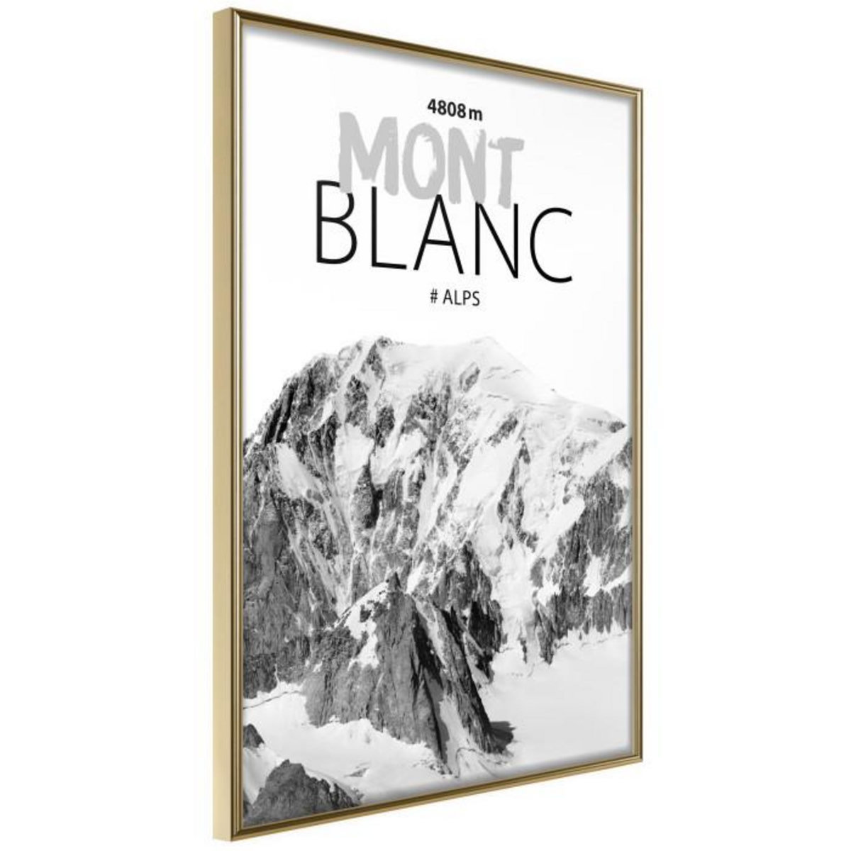 Paris Prix Affiche Murale Encadrée  Peaks of the World Mont Blanc