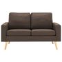 Voir la diapositive 3 : VIDAXL Canape a 2 places Marron Tissu