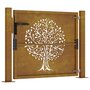 Voir la diapositive 5 : VIDAXL Portail de jardin 105x80 cm acier corten conception de l'arbre