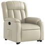 Voir la diapositive 4 : VIDAXL Fauteuil inclinable Creme Similicuir