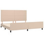 Voir la diapositive 4 : VIDAXL Cadre de lit sans matelas cappuccino 200x200 cm similicuir