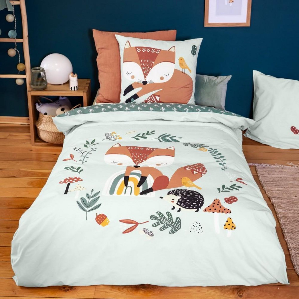 COTE DECO Housse de couette 140x200 réversible + 1 taie TO YOU