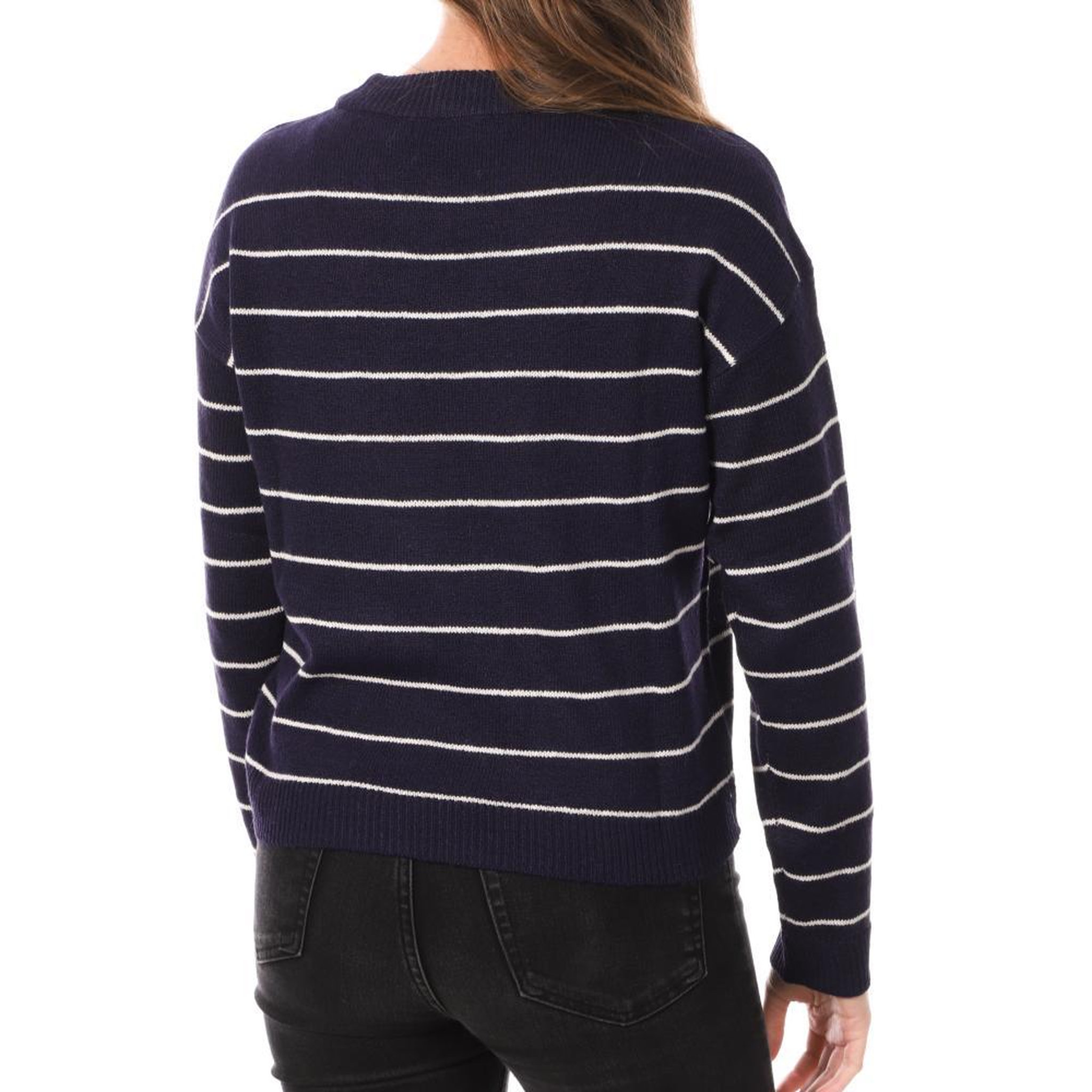Voir la diapositive 2 : Vero Moda Pull Marine Femme Vero Moda Storm