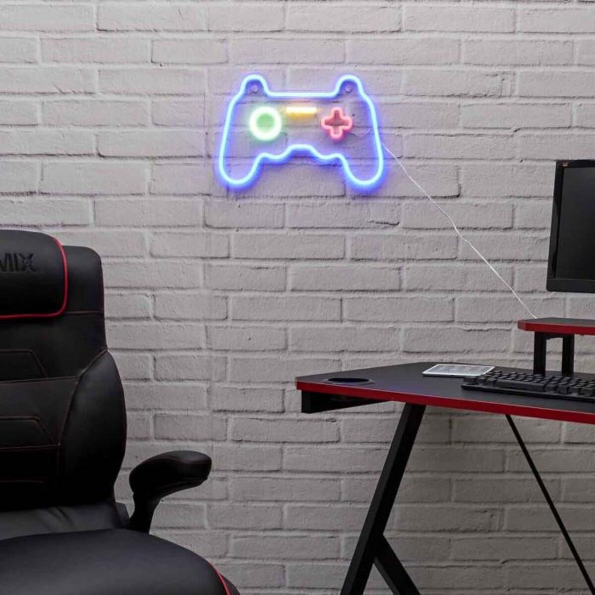 Paris Prix Lampe Led Effet Néon  Manette  41cm Multicolore