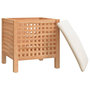 Voir la diapositive 4 : VIDAXL Tabouret de salle de bain 48x47,5x52 cm Bois massif de noyer