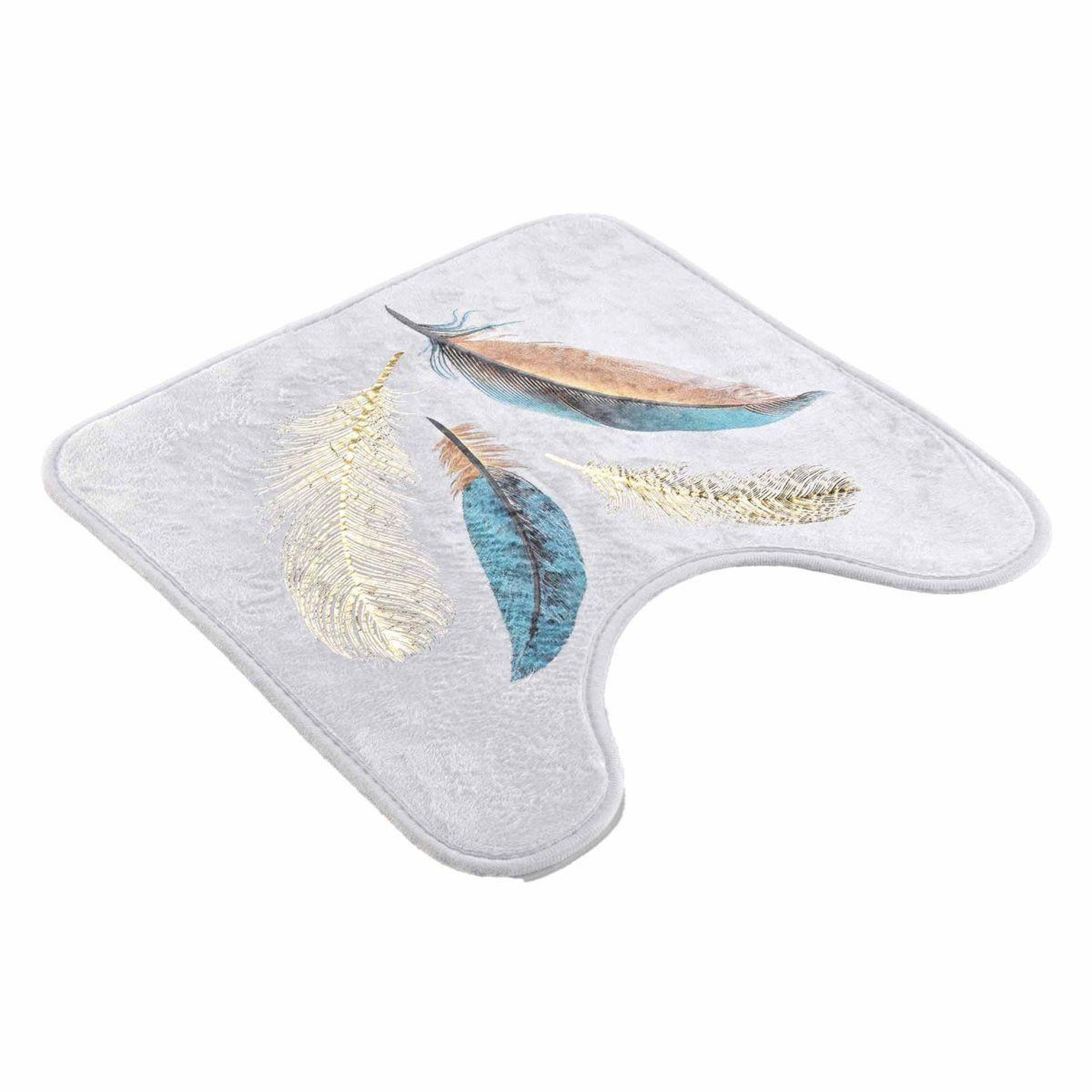 Voir la diapositive 2 : Douceur d'Intérieur Tapis contour wc  plumiss  45x45cm multicolore
