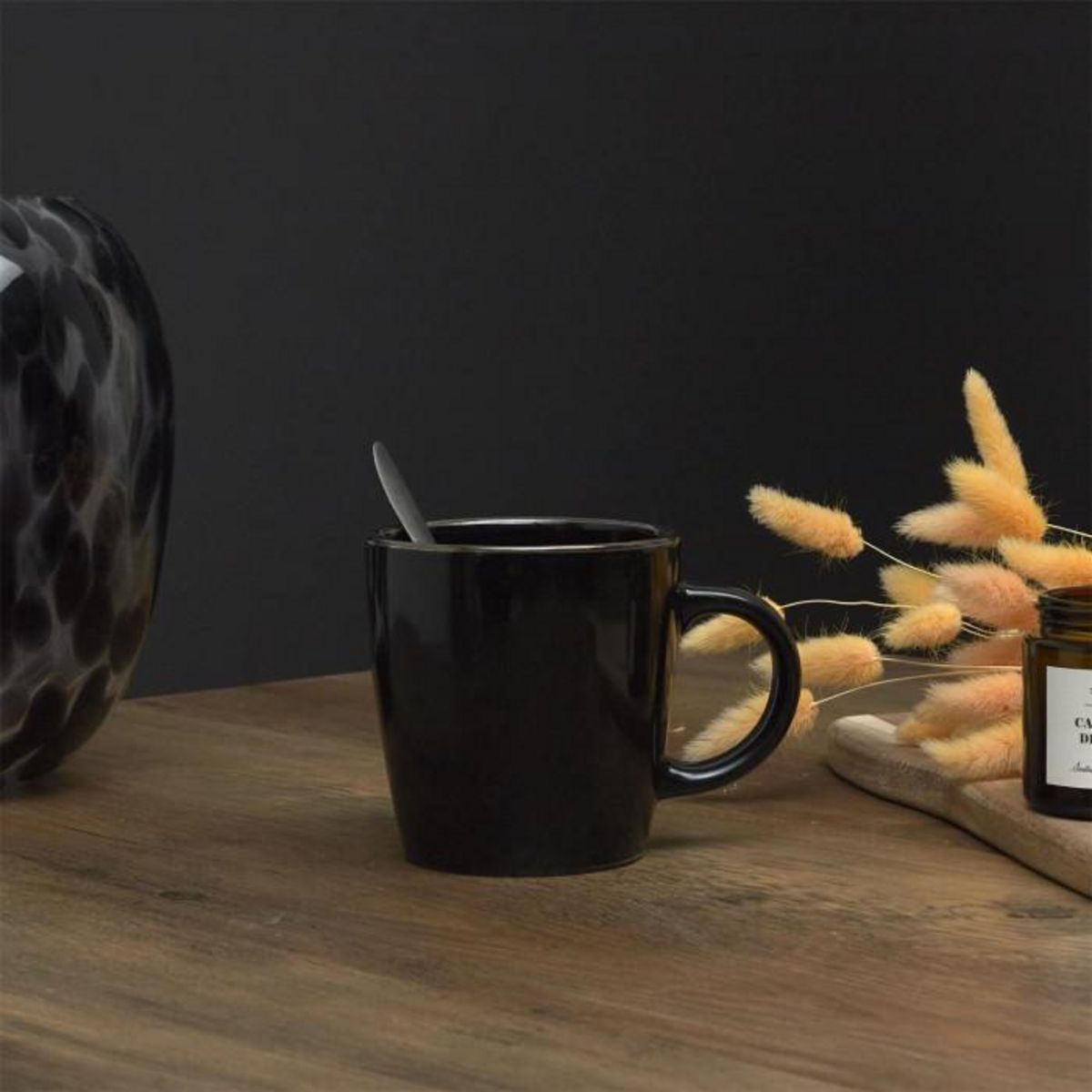 Paris Prix Lot de 6 Mugs en Céramique  Lounge  40cl Noir