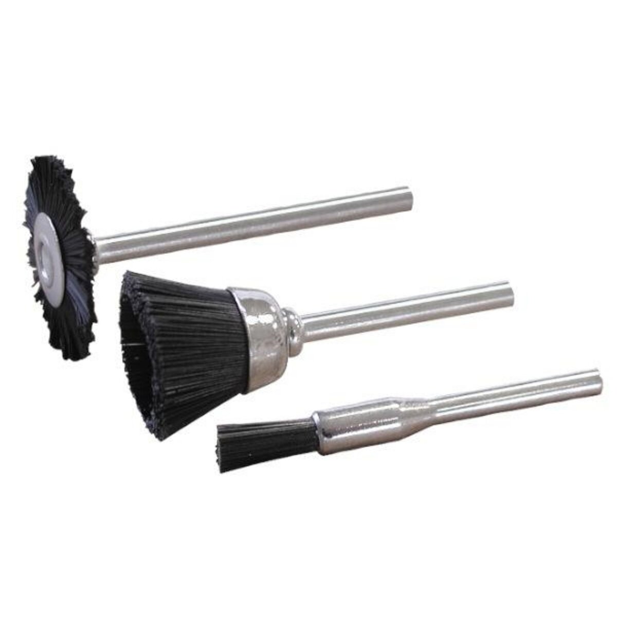 MAXICRAFT 3 brossettes nylon (roue, cuvette et pinceau)